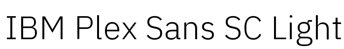 IBM Plex Sans SC Light Font Image