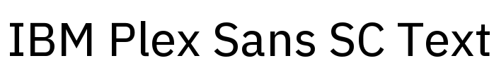 IBM Plex Sans SC Text Font Image