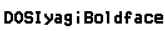 DOSIyagiBoldface Font Image