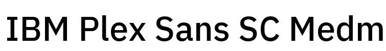 IBM Plex Sans SC Medm Font Image