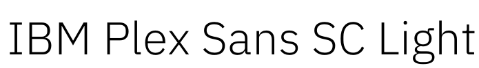 IBM Plex Sans SC Light Font Image