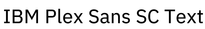 IBM Plex Sans SC Text Font Image