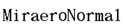 MiraeroNormal Font Image