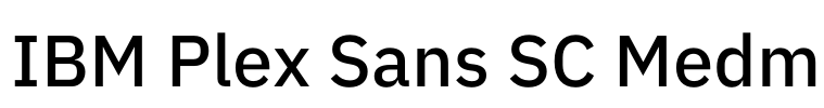 IBM Plex Sans SC Medm Font Image