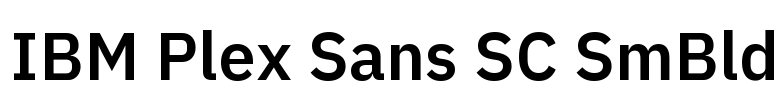 IBM Plex Sans SC SmBld Font Image