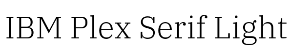 IBM Plex Serif Light 字体预览图