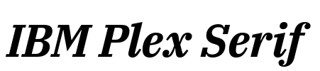 IBM Plex Serif 字体预览图