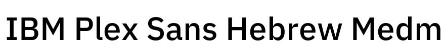 IBM Plex Sans Hebrew Medm 字体预览图