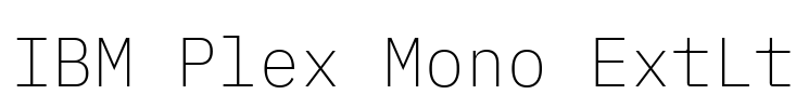 IBM Plex Mono ExtLt 字体预览图