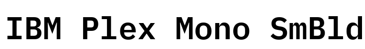IBM Plex Mono SmBld 字体预览图