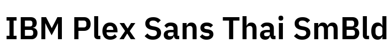 IBM Plex Sans Thai SmBld 字体预览图