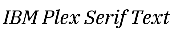 IBM Plex Serif Text 字体预览图