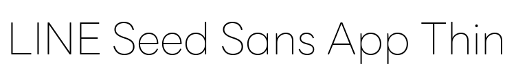 LINE Seed Sans App Thin 字体预览图
