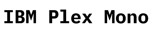 IBM Plex Mono 字体预览图