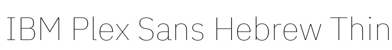 IBM Plex Sans Hebrew Thin 字体预览图
