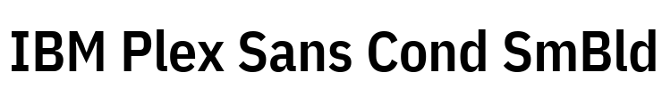 IBM Plex Sans Cond SmBld 字体预览图