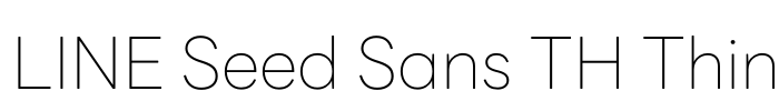 LINE Seed Sans TH Thin 字体预览图
