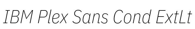 IBM Plex Sans Cond ExtLt 字体预览图