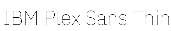 IBM Plex Sans Thin 字体预览图