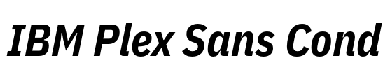 IBM Plex Sans Cond 字体预览图