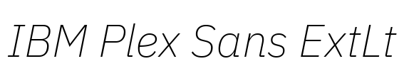 IBM Plex Sans ExtLt 字体预览图
