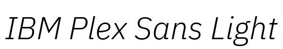 IBM Plex Sans Light 字体预览图