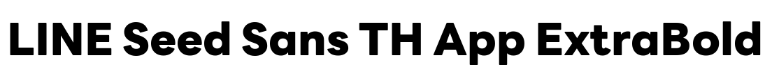 LINE Seed Sans TH App ExtraBold 字体预览图