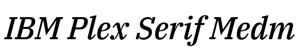 IBM Plex Serif Medm 字体预览图