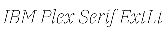 IBM Plex Serif ExtLt 字体预览图
