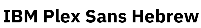 IBM Plex Sans Hebrew 字体预览图