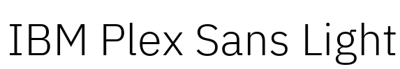 IBM Plex Sans Light 字体预览图