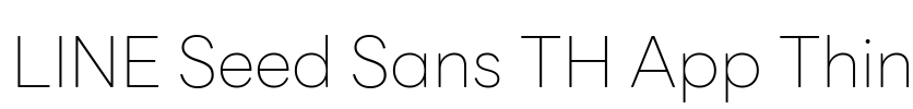 LINE Seed Sans TH App Thin 字体预览图
