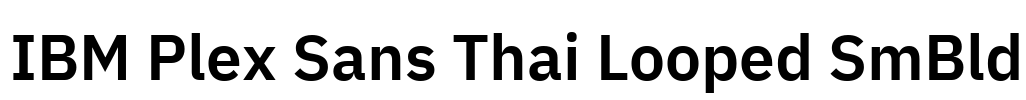 IBM Plex Sans Thai Looped SmBld 字体预览图