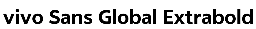 vivo Sans Global Extrabold 字体预览图