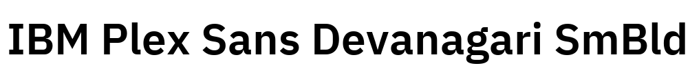 IBM Plex Sans Devanagari SmBld 字体预览图