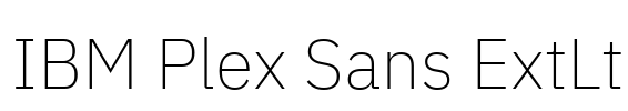 IBM Plex Sans ExtLt 字体预览图