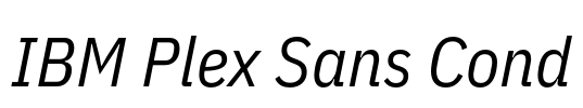IBM Plex Sans Cond 字体预览图