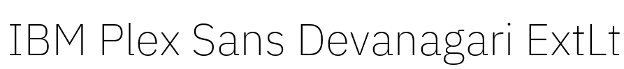 IBM Plex Sans Devanagari ExtLt 字体预览图