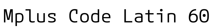 Mplus Code Latin 60 字体预览图
