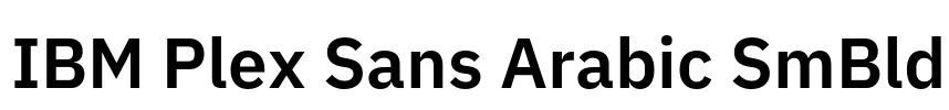 IBM Plex Sans Arabic SmBld 字体预览图