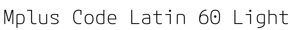 Mplus Code Latin 60 Light 字体预览图