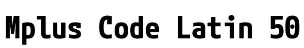 Mplus Code Latin 50 字体预览图