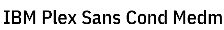 IBM Plex Sans Cond Medm 字体预览图
