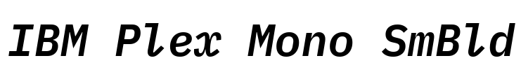 IBM Plex Mono SmBld 字体预览图