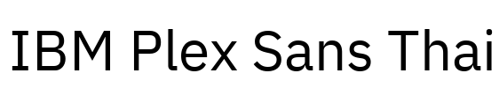 IBM Plex Sans Thai 字体预览图
