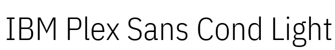 IBM Plex Sans Cond Light 字体预览图
