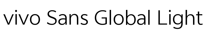 vivo Sans Global Light 字体预览图