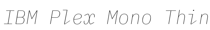IBM Plex Mono Thin 字体预览图