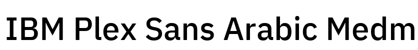 IBM Plex Sans Arabic Medm 字体预览图