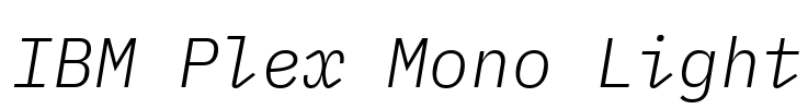 IBM Plex Mono Light 字体预览图